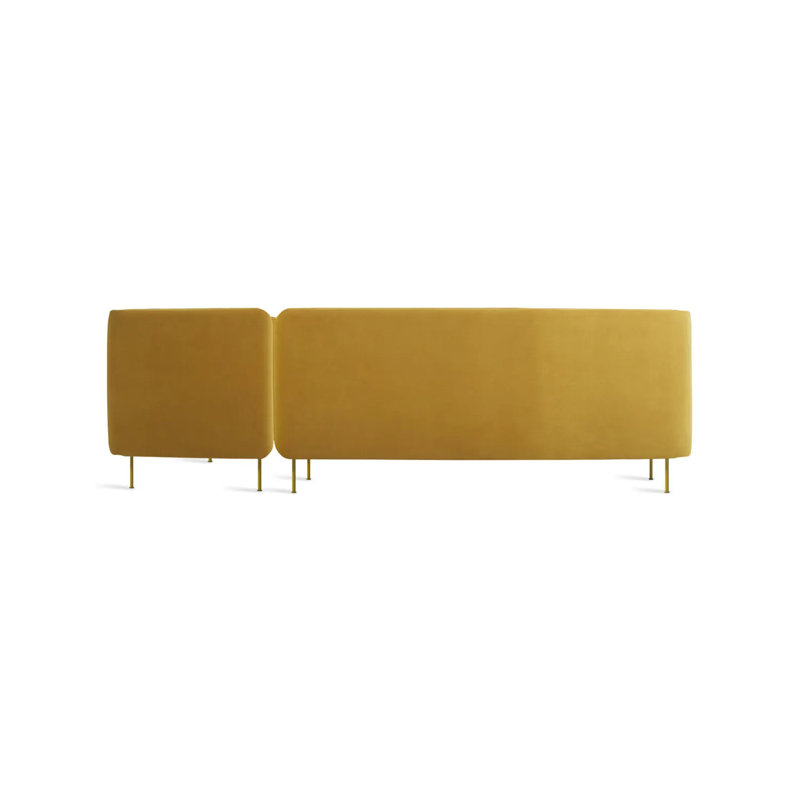 Bloke Chaise Sectional, Rostenkowski Blue, Right Hand Facing