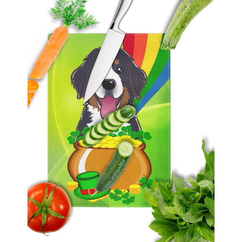 Planche à découper en verre trempé st. patrick de the caroline, Bouvier bernois