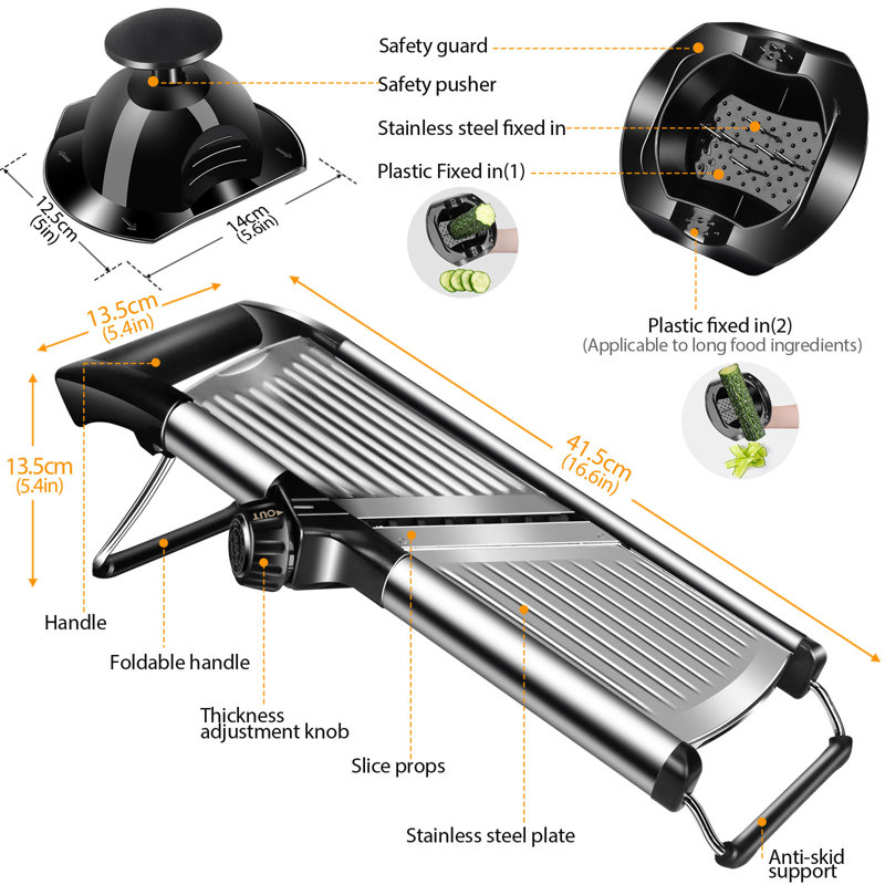 TOPMART Stainless Steel Mandoline Slicer