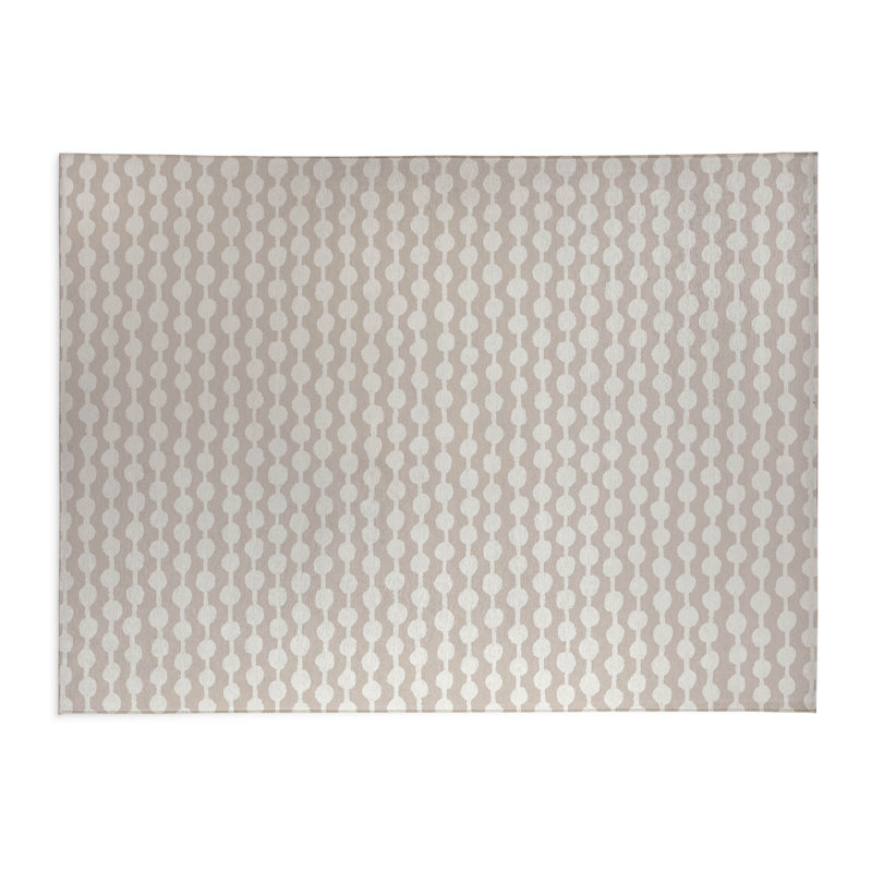 Tapis de bureau léger à pois, L 5 pi x L 3 pi, Taupe