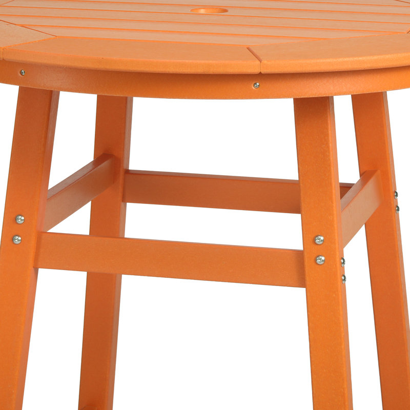 Laguna Round Outdoor Bar Table , 35'' in. W 35'' in. D, Orange