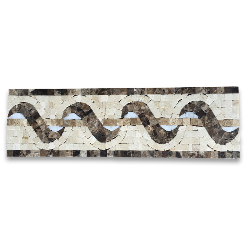 Carrelage mural en mosaïque en marbre 2 po x 8 po