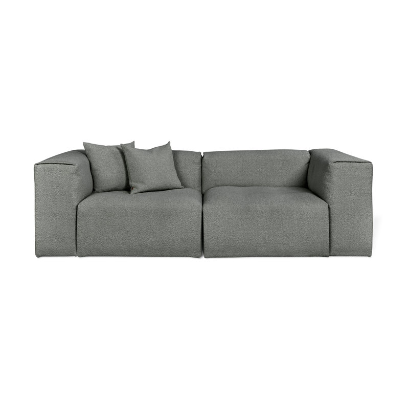 Canapé modulaire 2 pièces Nest, Scoria, H 28,5 po x l 96 po x P 41 po, 2