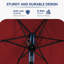 Cemil 225 cm W X 225 cm D Round Tilt Market Parasol with Crank Lift-1571194363