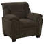 Fauteuil brun avec base stable et coussin d'assise en tissu relaxant