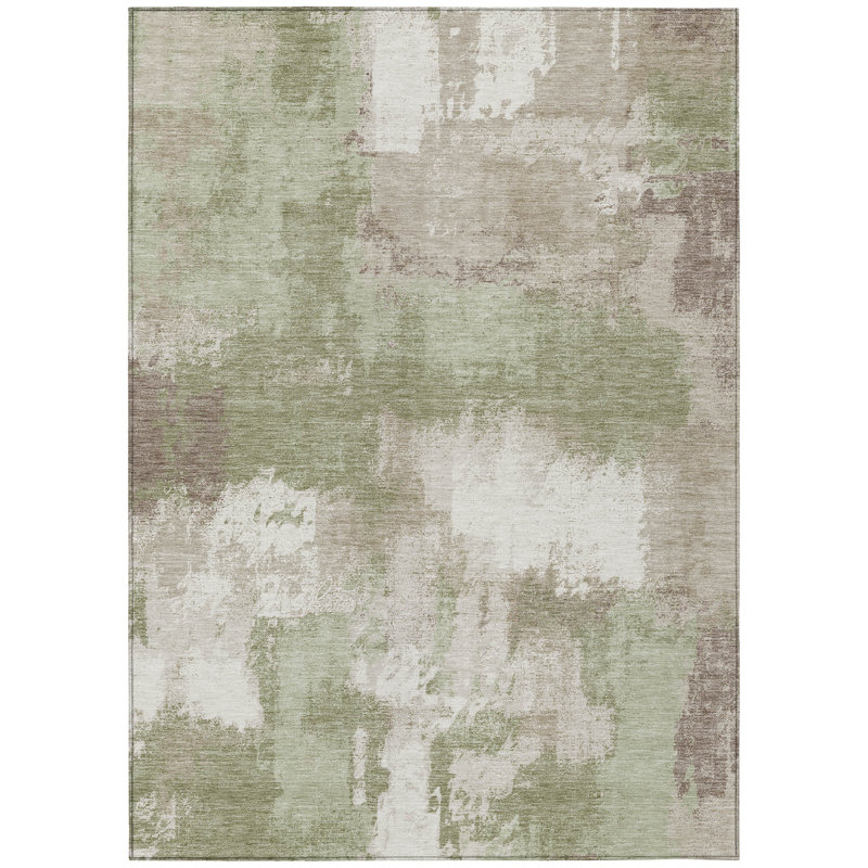 Machine Washable Indoor/Outdoor Chantille ACN2913 Modern Rug, 3' x 5', Sage