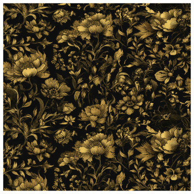 Édredon doré à motif floral