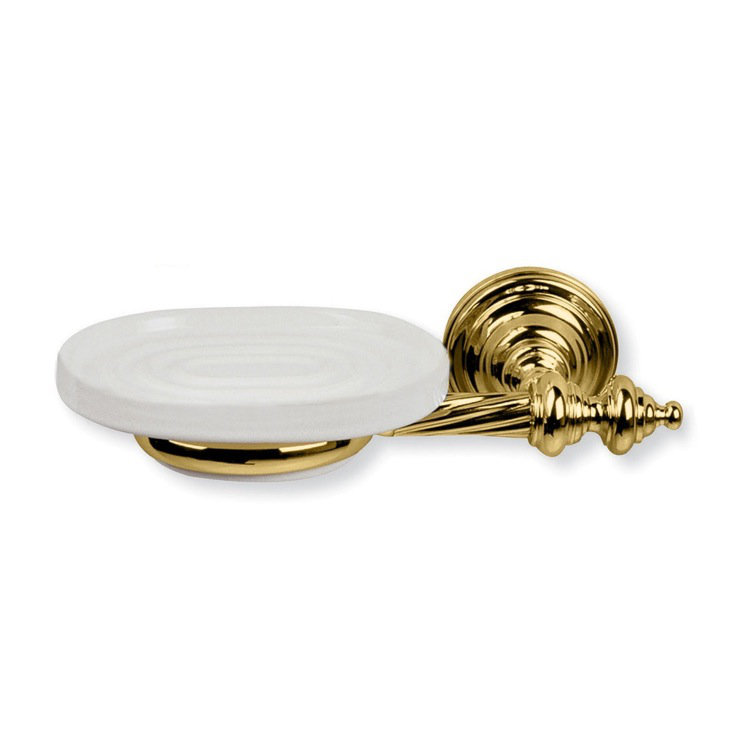 Porte-savon mural en céramique Giunone Classic, Chrome