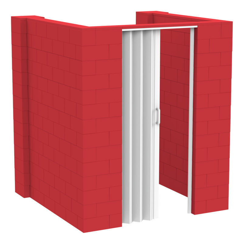 Ensemble de chambre en U Everblock, H 84 po x l 72 po x P 72 po, Rouge