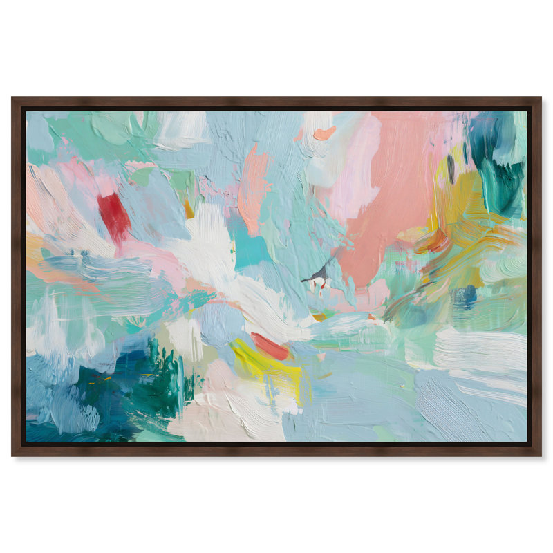 «Spring Mosaic II», reproduction d'art acrylique encadrée par Art Remedy, cadre argenté, 30 x 20, H 21 po x l 31 po