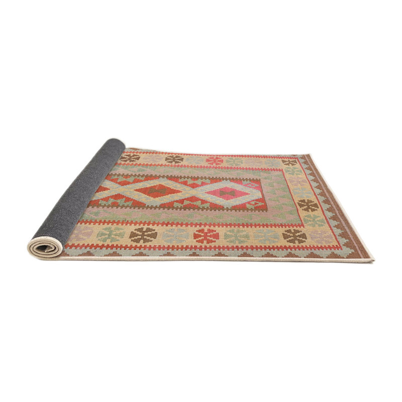 Tapis contemporain orange, Rond 3 pi