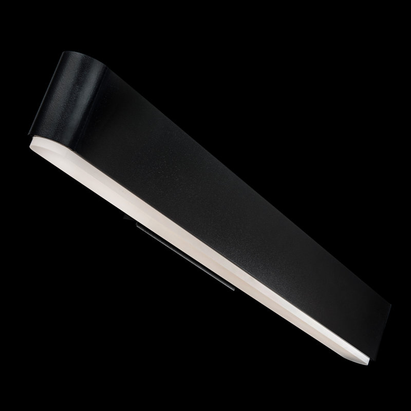 Éclairage de salle de bain 1 lumière DEL à intensité variable, Noir, 3500 K