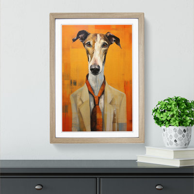 Greyhound Modern - Framed Print