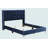 Transitional Full Upholstered Bed In Navy Blue