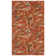 Emrick Blossom Hand Hooked Wool/Cotton/Latex Floral Rug in Rust