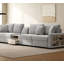 Canapé modulaire de 132,5 po avec accoudoirs de rangement et console centrale pour le salon-128896375