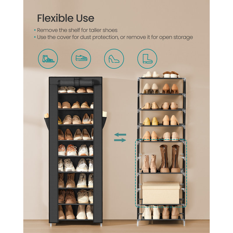 20 Pair Shoe Rack, Black