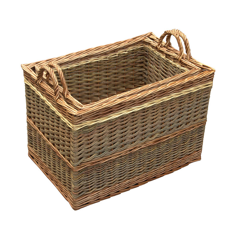 Hartste Wicker Log Carrier