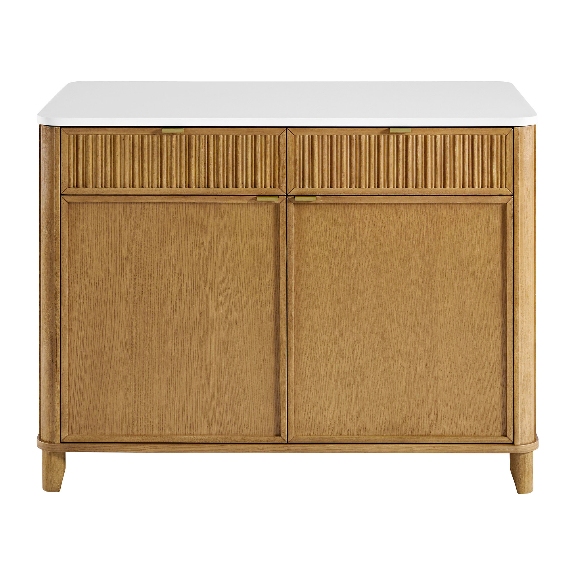 Kennedy Kitchen Island 48", White Quartz