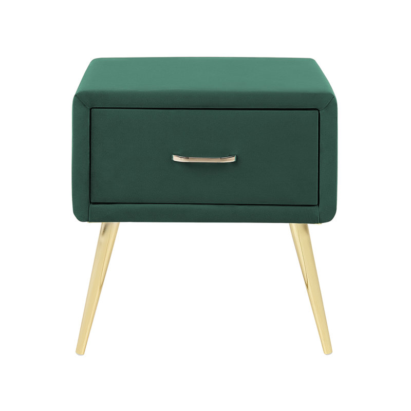 Flossie 46 cm W Bedside Table, Green