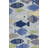 Petetia Blue and Ivory Fish Hand Tufted Area Rug-2084245917