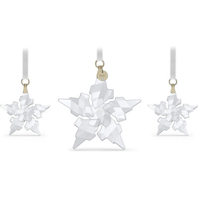 Christmas Ornament, 2021 Annual Edition, Festive, Set Of 3, Crystal