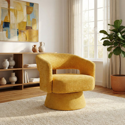 Upholstered Swivel Armchair