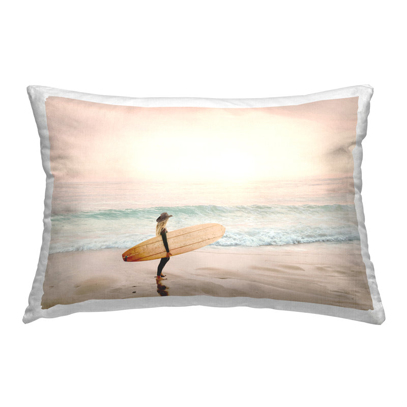 Coussin Surfer Cowgirl on Beach