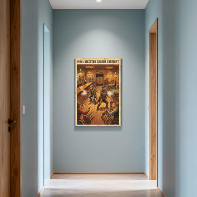 Fashion Western Saloon Gunfight Scene Print