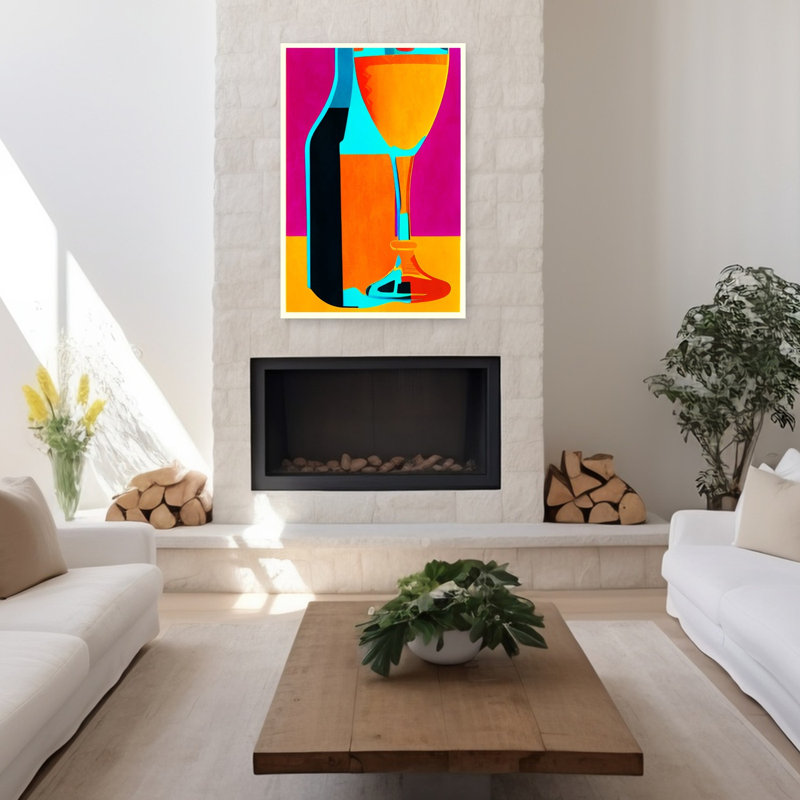 Art contemporain, art contemporain abstrait, H 48 po x l 32 po