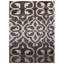 Brun contemporain | Tapis intérieur beige en soie noué à la main-848752607