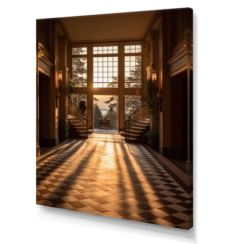Oregon Pittock Mansion Sunrise III sur toile, H 32 po x l 24 po, Toile tendue