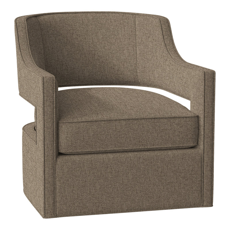 Fauteuil pivotant l 29,5 po Phoebe, Polyester écorce 8789