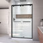 DreamLine Encore P 36 po x l 48 po x H 78 3/4 po Porte de douche semi-encadrée en bronze huilé avec base de douche blanche-29346422-29346425-132254067