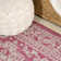 Aaleayah Medallion Textured Weave Fuchsia/Light Gray Indoor/Outdoor Rug