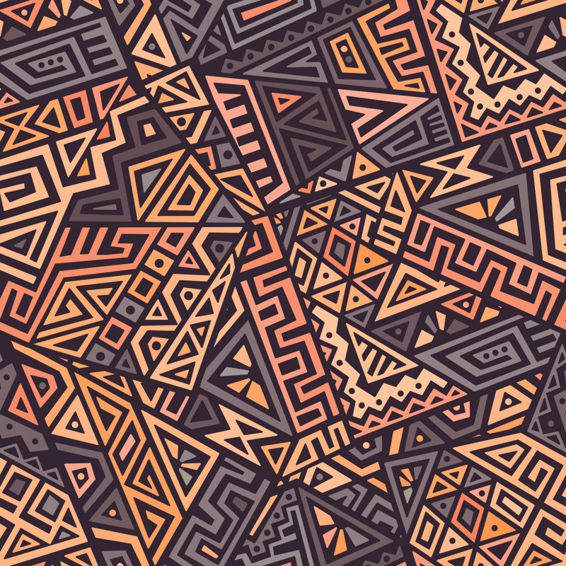 Fouke Vector Pattern - Wrapped Canvas Print, 30cm H x 30cm W x 3.8cm D