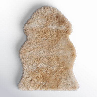 Pavlova Handmade Sheepskin Natural Beige Rug