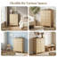 Commode haute 6 tiroirs pour chambre à coucher avec détails à clé de piano et rangement bien dimensionné-134707099