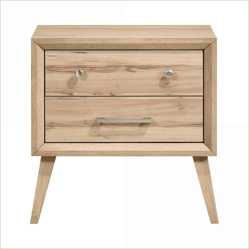 Table de chevet 2 tiroirs Mid-Century