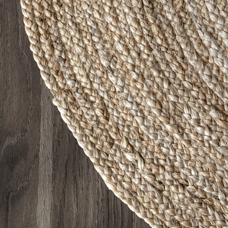 Tapis en jute tressé à la main Bendooragh, Ovale 2 pi 3 po x 4 pi