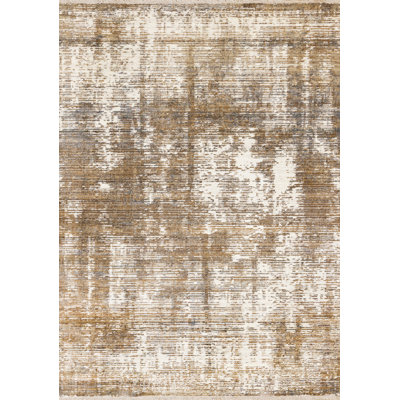 Serene Cream Beige Grey Modern Abstract Area Rug