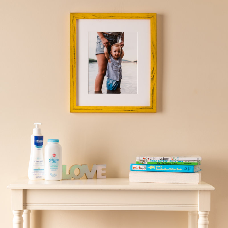 Blevins Wood Matte Picture Frame, Yellow, 24" x 30"