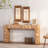 59.06" Rustic Geometric Relief Console Table