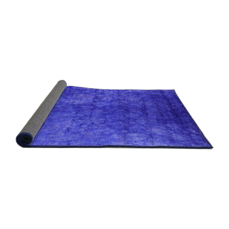 Tapis abstrait bleu, Rond 3 pi