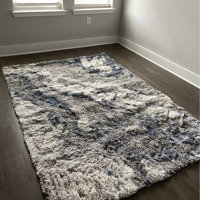 Tristan Abstract Gray/Blue Area Rug Rosecliff Heights Rug Size: Rectangle 8' x 10