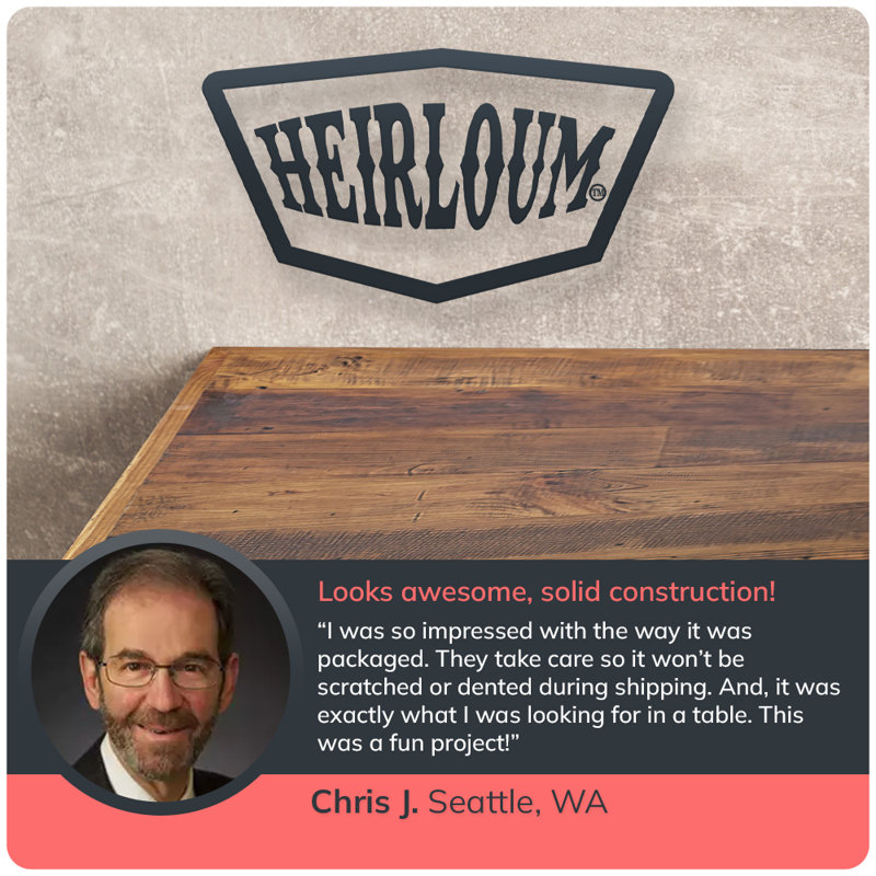 Heirloom Dark Walnut Reclaimed Wood Rectangular Table Top