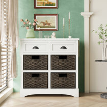 Traditional 4-Basket Storage Cabinet