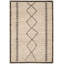 Bohemian Hand-Woven Ivory/Black Area Rug-1148504828