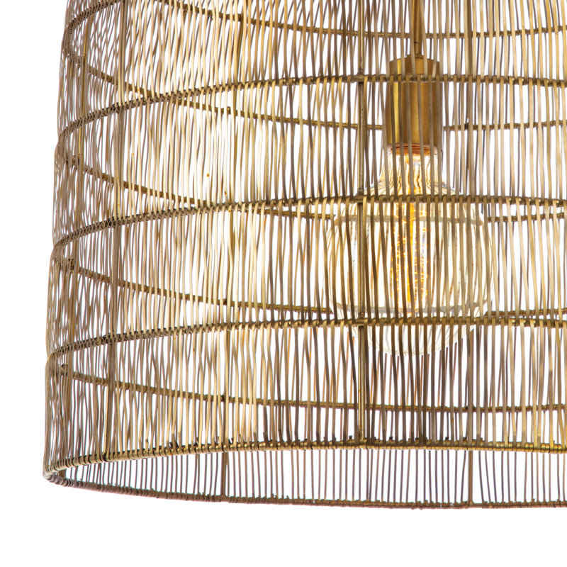 Luminaire suspendu en métal Fresco, Doré