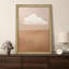 Nuage blanc minimaliste sur fond beige paysage doux et apaisant rétro antique classique-108571018